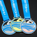 Diseño barato al por mayor su propia aleación de zinc en blanco 3D Gold Award Marathon Running Custom Metal Sport Medal